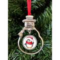 The Holiday Aisle® Snow Man Ornament Colorized Quarter Penguin Coin Metal in Gray/Yellow | 2.75 H x 2 W x 1 D in | Wayfair