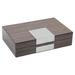 Wrought Studio™ Hulbert Jewelry Box Wood/Fabric in Brown | 2.5 H x 9.75 W x 6.25 D in | Wayfair VKGL1506 25899864