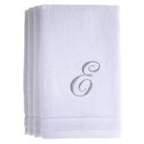 Creative Scents Monogrammed 4 Piece 100% Cotton Fingertip Towel Set 100% Cotton in Gray/Blue | Wayfair 8332-E