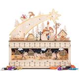 The Holiday Aisle® Wooden Christmas Shooting Star Advent Calendar Wood in Brown | 17 H x 4 W x 17.5 D in | Wayfair 8551FDDF233446398E7685DDCC96486A