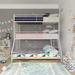 Mack & Milo™ Preece Metal Triple Bunk Bed Metal in White | 76.5 H x 56.5 W x 78 D in | Wayfair 266AF861F56A42199A8B7072611DCDD7