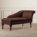 House of Hampton® Elyzza Tufted Right Arm Recessed Chaise Lounge w/ Storage Wood/Microfiber/Microsuede in Brown | 31 H x 25.5 W x 63 D in | Wayfair