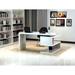 Wade Logan® Demetra Reversible L-Shape Desk Wood in White | 30 H x 55 W x 19 D in | Wayfair 446C616580A544F9A1CD7D6458DF8027