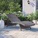 Wade Logan® Billur Reclining Chaise Lounge Metal/Wicker/Rattan in Gray | 31.5 H x 28 W x 79.25 D in | Outdoor Furniture | Wayfair