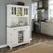 Red Barrel Studio® Dining Hutch Wood/Glass in White | 72.25 H x 44 W x 17 D in | Wayfair 8A28BD1C24E84A3192F3CAD05F88305B