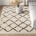 Black/White 1.18 in Area Rug - Sand & Stable™ Francisco Geometric Charcoal/Beige Area Rug Polypropylene | 1.18 D in | Wayfair