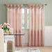 House of Hampton® Mysliwiec Floral Embellished Cuff Tab Top Solid Curtain Panel Synthetic in Pink | 63 H in | Wayfair