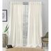 Alcott Hill® Leon Semi-Sheer Curtain Panel Pair Polyester in White/Brown | 84 H in | Wayfair D49207E14CE74B33B7E2006A4D92444F