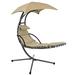 Freeport Park® Delilah Hanging Chaise Lounger w/ Stand Polyester | 80 H x 43 W x 74 D in | Wayfair CC2225EED4EC45C696AF32A07AF73730