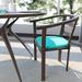 Ebern Designs Modern Chair Outdoor Cushion Pads w/ Comfortable Memory Foam & Ties Polyester in Blue | 1.5 H x 15.8 W in | Wayfair EBDG3152 43256244