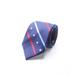 Men's Navy One Baseball Striped Neck Tie Silk Not Applicable