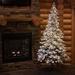 The Holiday Aisle® Flocked Spruce Alpine Artificial Christmas Tree in White | 6' H | Wayfair HLDY7816 38055374