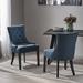 Red Barrel Studio® Baldur Tufted Side Chair Upholstered/Fabric in Blue | 36 H x 21.5 W x 25 D in | Wayfair 708830693DF443A3A786FF2207000375