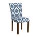 Bungalow Rose Neena Upholstered Parsons Chair Upholstered, Solid Wood in Blue/White | Wayfair DFCAB10075CB46E7B2F82F7EC57FB676