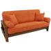 Red Barrel Studio® Double-Corded Box Cushion Futon Slipcover Microfiber/Microsuede in Orange/Brown | Wayfair AA7FA3456A3F4F8A8669DBD85EDD5A95