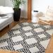 Black/White 53 x 0.47 in Area Rug - Steelside™ Burch Geometric Ivory/Black Area Rug Polypropylene | 53 W x 0.47 D in | Wayfair