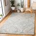 White 48 x 0.47 in Indoor Area Rug - Union Rustic Geometric Handmade Tufted Turquoise/Beige Area Rug Polyester | 48 W x 0.47 D in | Wayfair