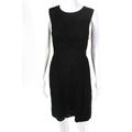 Pre-ownedDKNY Womens Lace Crew Neck Sleeveless Knee Length Sheath Dress Black Size 6