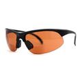 Mens Sport Baseball Half Rim Bifocal Reading Sunglasses Matte Black Brown +2.50