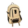 Men's Multi Pockets Outdoor Hiking Canvas Backpack Casual Travelling Bag High-capacity Satchel Schoolbag