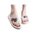 Avamo Wedge Flip Flops for Women Flower Comfort Thong Style Summer Sandals for Outdoor