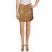 Free People Womens Alanis Faux Leather Embroidered Mini Skirt