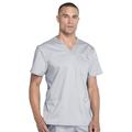 Cherokee Workwear Revolution Scrubs Top for Men V-Neck WW670, XL, Grey