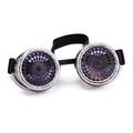 C.F.GOGGLE Mens and Womens Steampunk Goggles Rainbow Kaleidoscope Sunglasses Cosplay Goggles Purple Lens/Red Lens