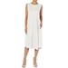 TheMogan Women's S~3X Sleeveless Fit & Flare A-line Draped Jersey Midi Long Dress