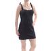 FREE PEOPLE Womens Black Ribbed Sleeveless Above The Knee Cocktail Dress Size: M