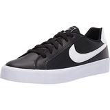 Nike Women's Court Royale AC Sneaker, black/white, 10.5 Regular US