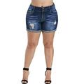 Denim Hot Shorts for Women Casual Summer Mid Waisted Short Pants with Pockets Ladies Ripped Hot Jeans Shorts Pants Summer Casual Stretchy Denim Shorts Beach Shorts