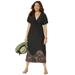 Swimsuits For All Women's Plus Size Kate V-Neck Cover Up Maxi Dress