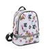 POPPY Floral Backpack Purse for Women Double Compartments School Shoulder Bag Travel Rucksack Knapsack with Wallet