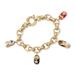 Ross-Simons C. 1990 Vintage Pre-Owned .35 ct. t.w. Diamond and Enamel Baby Shoe Charm Bracelet in 14kt Yellow Gold