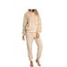 TSEXIEFOOFU WomenÂ´s Fleece 2 Pcs Clothes Sets, Long Sleeve Pullover + Long Pant Outfits