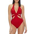 Kenneth Cole Womens Core Power Cut-Out Smoothing One-Piece Style-KC0EM04