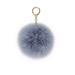 Michael Kors Large Round Pale Blue Feather Pompom Keychain