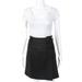 Boden Womens Belted Four-Button A-Line Above Knee Casual Skirt Black Size 8