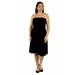 Womenâ€™s Plus Size Pleated Strapless Summer Dress