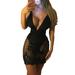 One Opening Women Mesh Bodycon Party Cocktail Club Bandage Short Slim Mini Dress