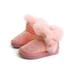 KidPika Kids Shoes Winter Warm Faux Fur Lined Snow Boots Girls Sequins Princess Boots Children Glitter Ankle Boots