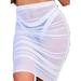 Womens Boho Double Layer Chiffon Long Maxi Dress Beach Casual Sundress Skirt