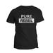 Pure Rebel T-Shirt by Ram Advantage â€“ Ultra Soft 60/40 Sueded Blend Fabric - Black