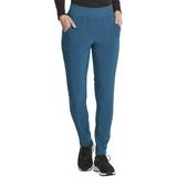 Dickies EDS Essentials Scrubs Pant For Women Mid Rise Tapered Leg Pull-on DK090P, L Petite, Caribbean Blue