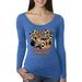 Lucky 13 Speed Shop Used But Not Used Up Cars and Trucks Womens Scoop Long Sleeve Top, Vintage Royal, X-Large