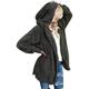 Women's Hooded Casual Hooded Cardigan Placket Jacket With Pocket Winter Warm Loose Long sleeve Faux Fur Outerwear Coat,Muti-Color Optional,S-2XL