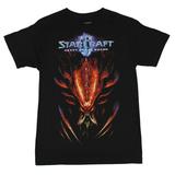 Starcraft II Mens T-Shirt - Heart of the Swarm Scary Alien Head Image