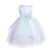 Ekidsbridal White Satin Shimmering Organza Formal Flower Girl Dresses Communion Dress Baptism Dress Holiday Dresses Toddler Girl Dresses Junior Bridesmaid Dress Special Occasion Dresses 4613T