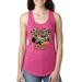 Lucky 13 Speed Shop Used But Not Used Up Cars and Trucks Ladies Racerback Tank Top, Raspberry, Medium